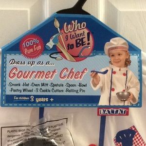 battat Child boy girl chef costume 3+ white smock